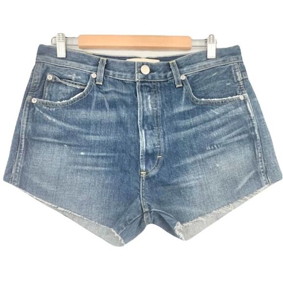 AMO Loverboy Raw Hem Denim Shorts Size 31 - Picture 1 of 9